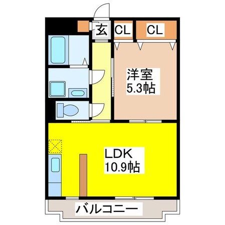 イーストヒルズ　Ｃの物件間取画像